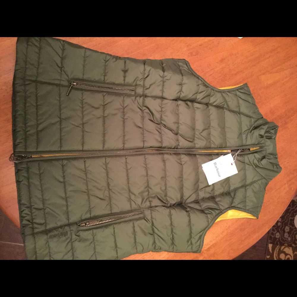 NWT Barbour Green Dovetail Vest Gilet US 10, UK 14